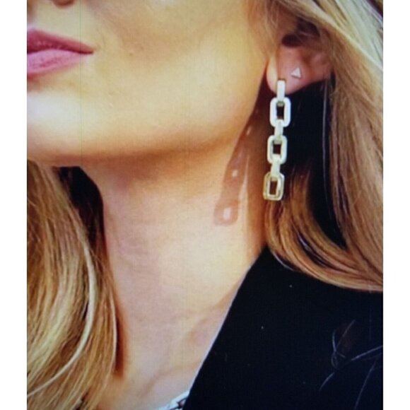 Eddie Borgo Supra Chain Link Earrings 12k Gold Vermeil Handmade Bold Stunning - Picture 1 of 6